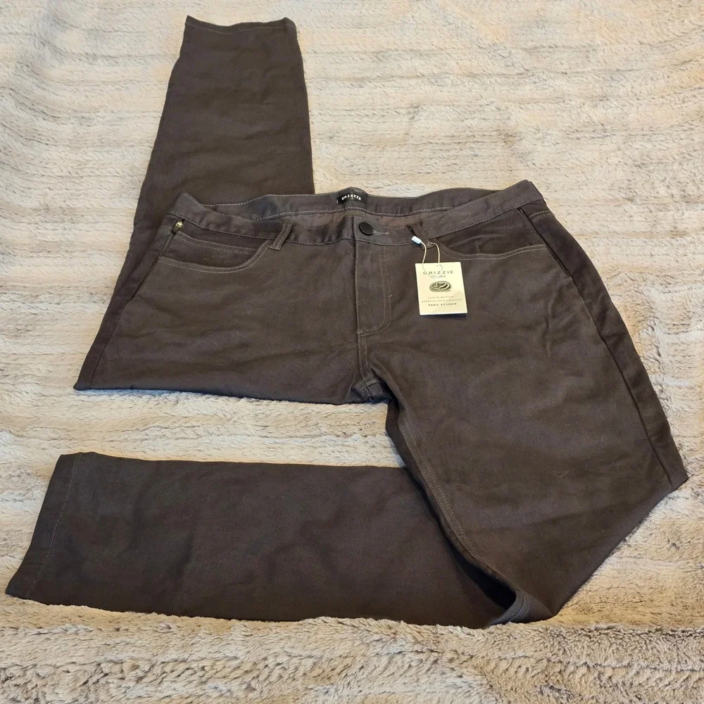 Grizzie OnAir Take Flight Pants Merino Wool Blend Brown 38x32 NWT